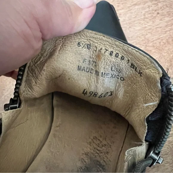 Frye Sacha Moto Shootie Black
Leather Ankle Boots Size 6.5 B - Picture 13 of 14